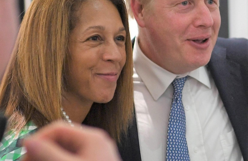 Helen with new Prime Minister Boris Johnson