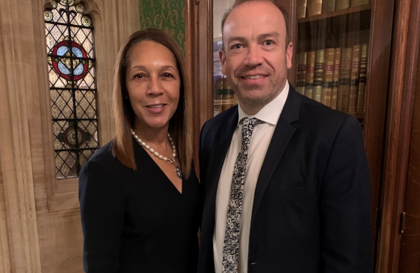 Helen Grant with Chris Heaton Harris ahead of his visit to Maidstone