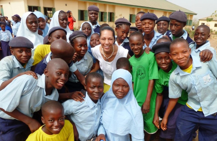 Visiting a school in Lagos, Nigeria