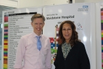 Helen with Maidstone and Tunbridge Wells NHS Trust CEO Miles Scott at Maidstone Hospital