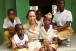 Helen visits a primary school in Abuja, Nigeria