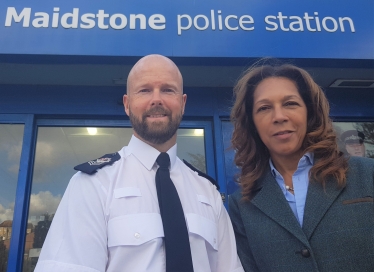 Helen at Maidstone Police Station for Gang and Knife Crime Roundtable