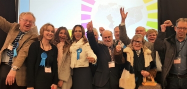 Helen Grant and team at General Election Count