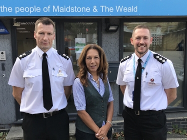 Helen Grant MP with local police chiefs
